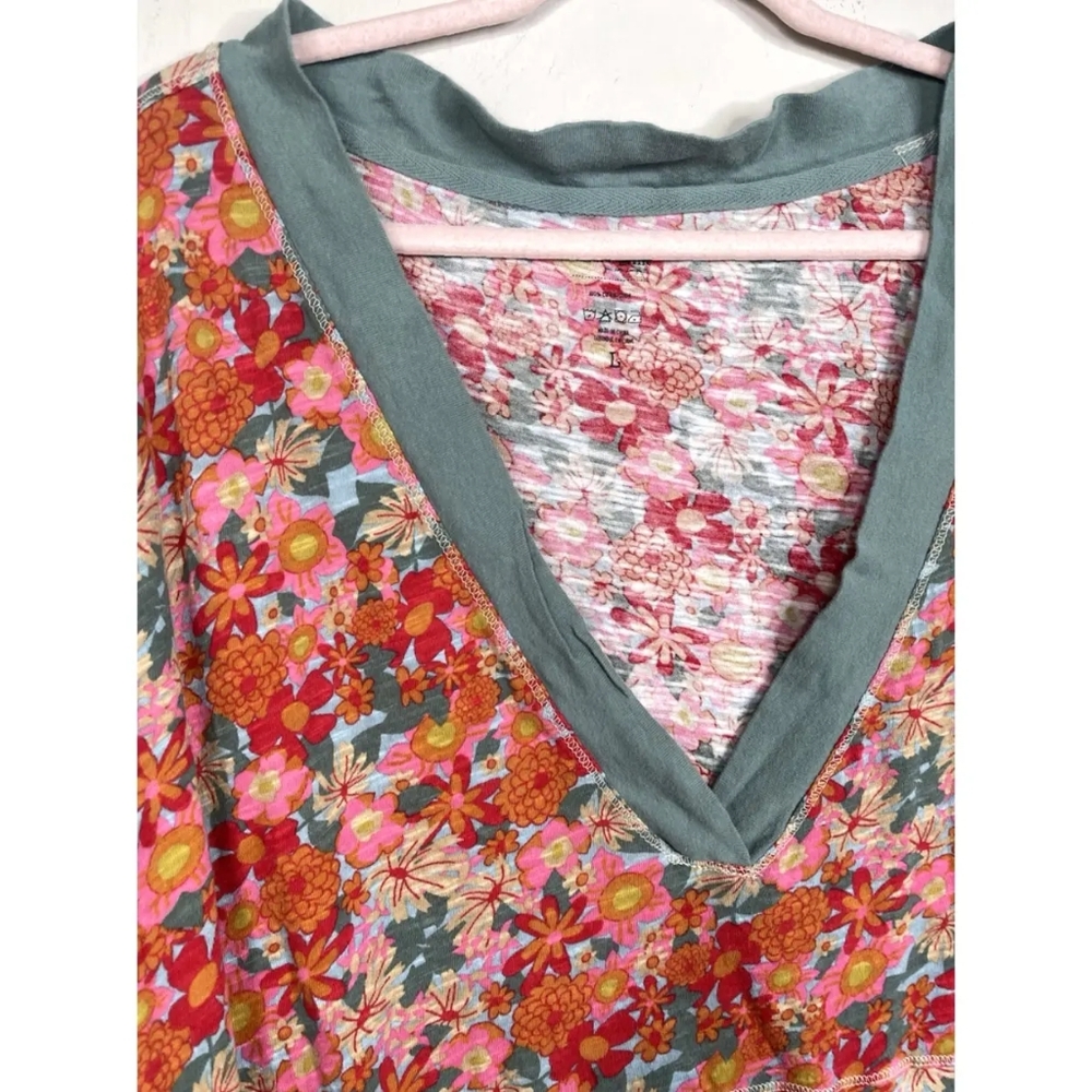 VintageNatural Life Women Jumpsuit One-Piece Floral Bohemian Relaxed Fit L - Picture 4 of 7
